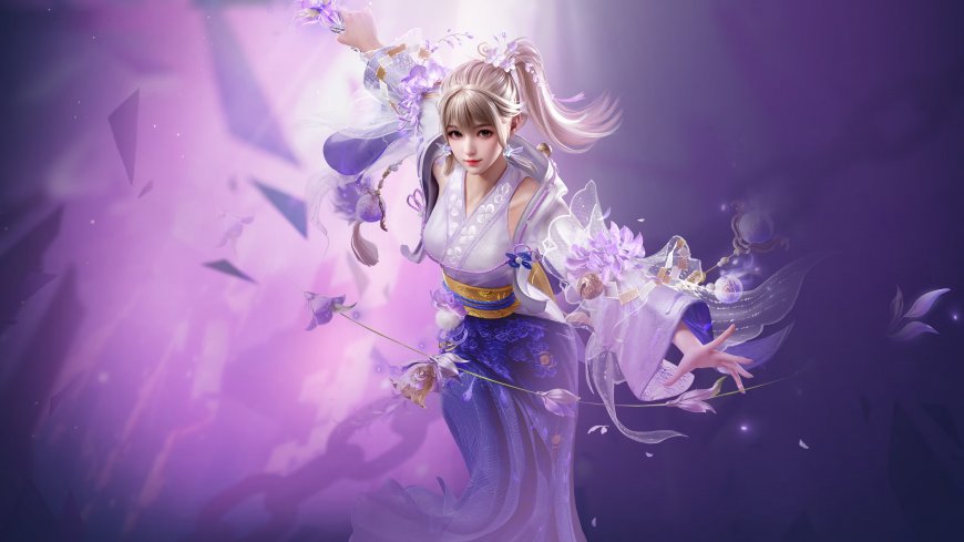 永劫无间胡桃紫藤神子和服造型游戏人物电脑壁纸