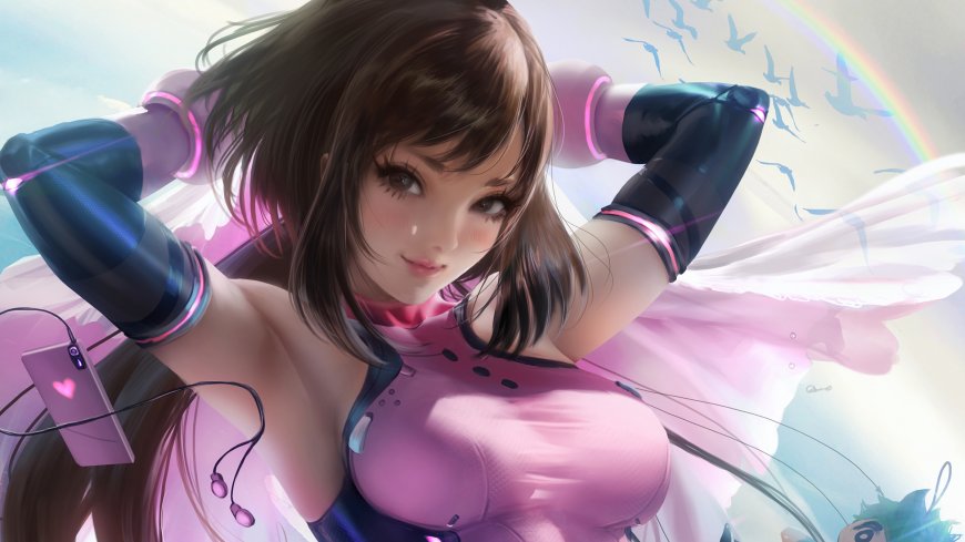 我的英雄学院赛丽亚粉紫机甲少女动漫少女电脑壁纸