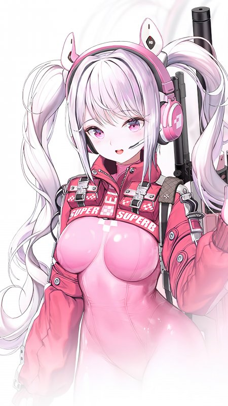 胜利女神妮姬爱丽丝粉色战术装备少女动漫手机壁纸