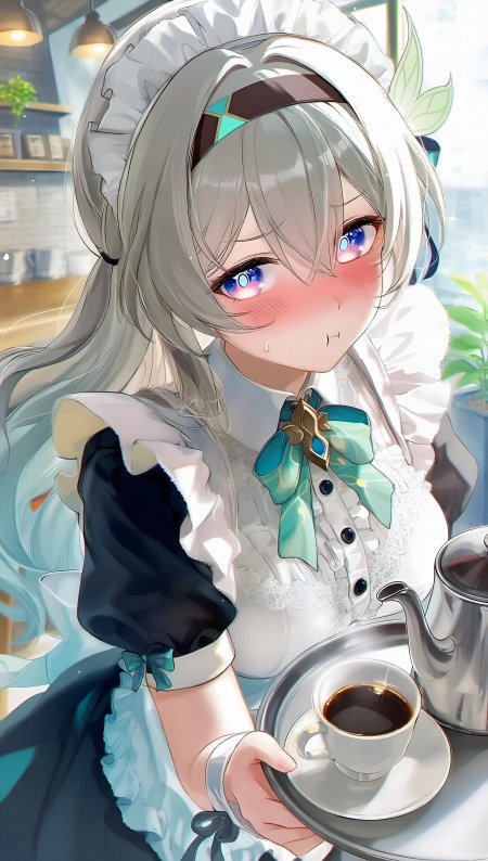 萤·女仆咖啡厅– 崩坏：星穹铁道 咖啡甜美服务动漫手机壁纸