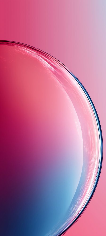 iOS26系统粉色渐变气泡光效手机壁纸