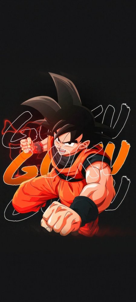 七龙珠孙悟空橙色武道服战斗姿态动漫手机壁纸