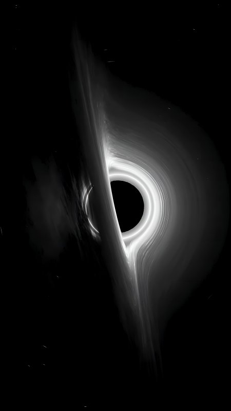 黑洞引力扭曲时空科幻创意手机壁纸