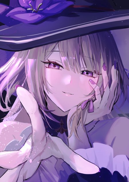 崩坏星穹铁道 黑塔特写手指轻触脸颊少女动漫手机壁纸