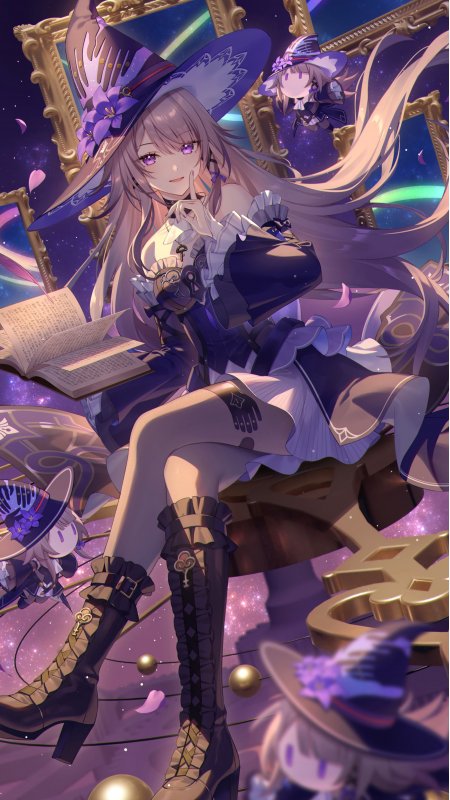 崩坏星穹铁道 黑塔手持魔法书少女动漫手机壁纸
