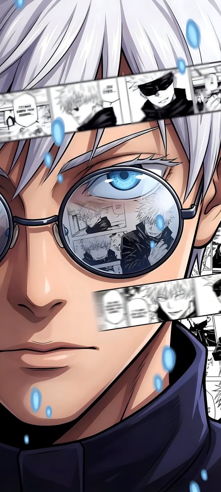 咒术回战五条悟眼镜反光漫画分镜动漫手机壁纸