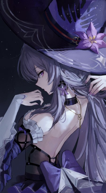 崩坏星穹铁道黑塔女士侧颜抚发温柔少女动漫手机壁纸