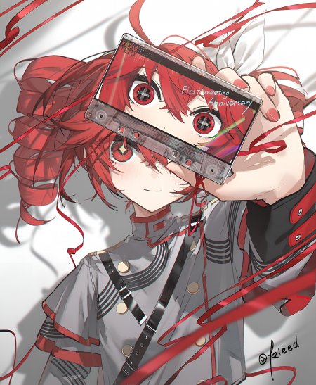 重音Teto手持磁带少女动漫电脑壁纸