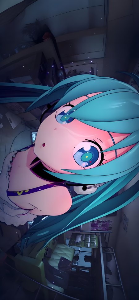 初音未来房间天花板视角少女动漫手机壁纸