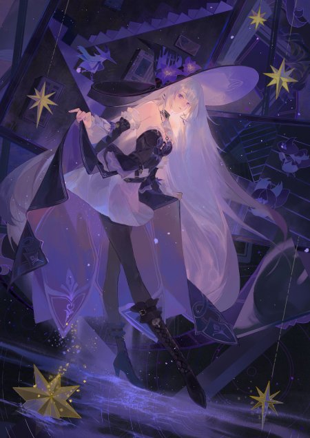 崩坏星穹铁道黑塔魔女星空悬浮动漫少女手机壁纸