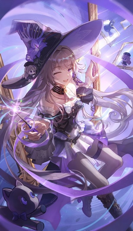 黑塔壁纸 – 崩坏星穹铁道 魔法少女黑塔星空背景梦幻动漫手机壁纸