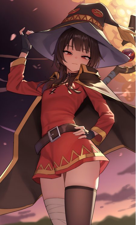 为美好的世界献上祝福惠惠魔法师动漫少女手机壁纸