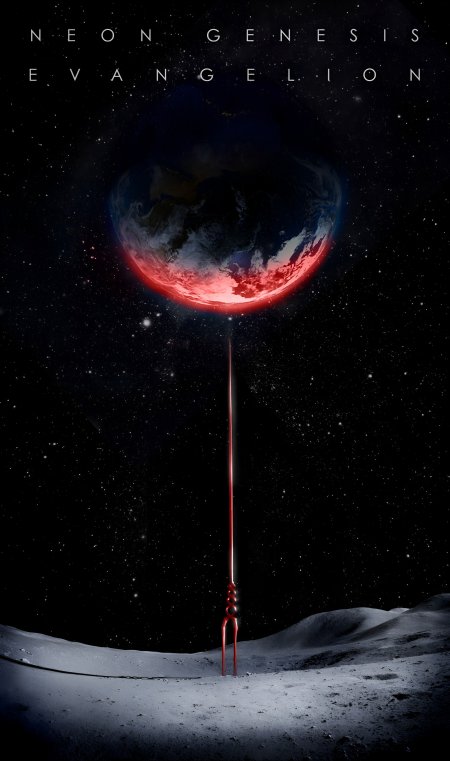 新世纪福音战士月球朗基努斯之枪科幻场景手机壁纸