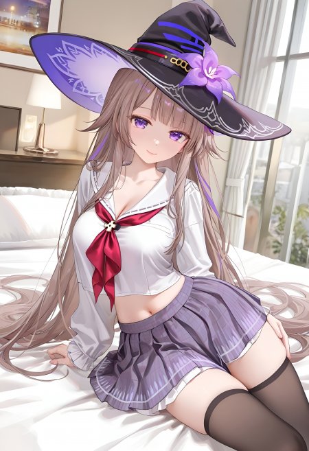 黑塔女巫壁纸 – 崩坏星穹铁道 魔法少女黑塔水手服卧室场景动漫手机壁纸
