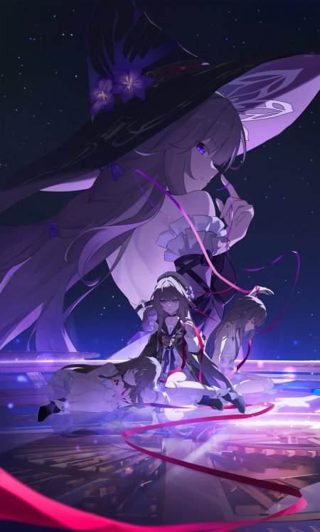 崩坏星穹铁道黑塔魔女星空剪影动漫少女手机壁纸