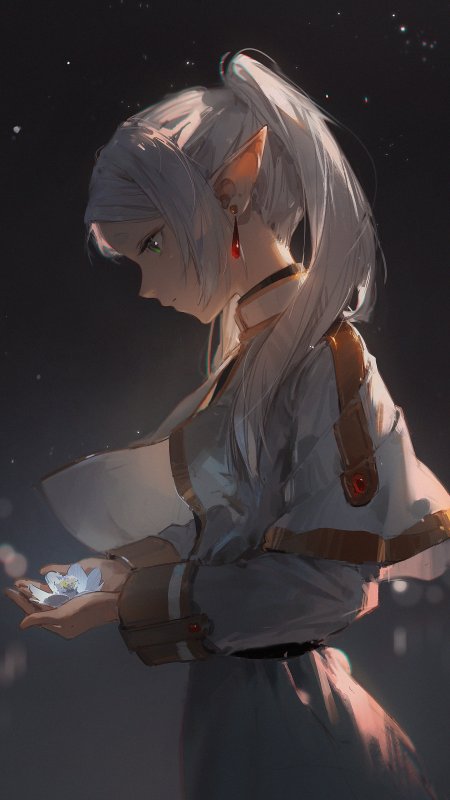 葬送的芙莉莲掌心托花精灵少女动漫手机壁纸