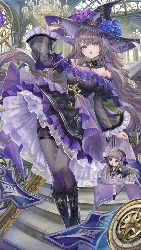 黑塔女巫壁纸 – 崩坏星穹铁道 魔女华丽礼服宫廷背景高贵动漫手机壁纸