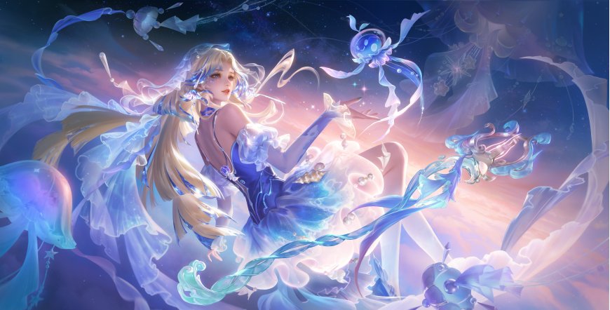 王者荣耀朵莉亚幻海寻迹皮肤梦幻水母少女游戏电脑壁纸