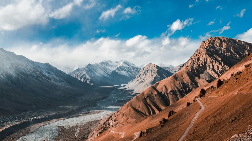 喜马拉雅山脉雪山峡谷自然风光风景电脑壁纸