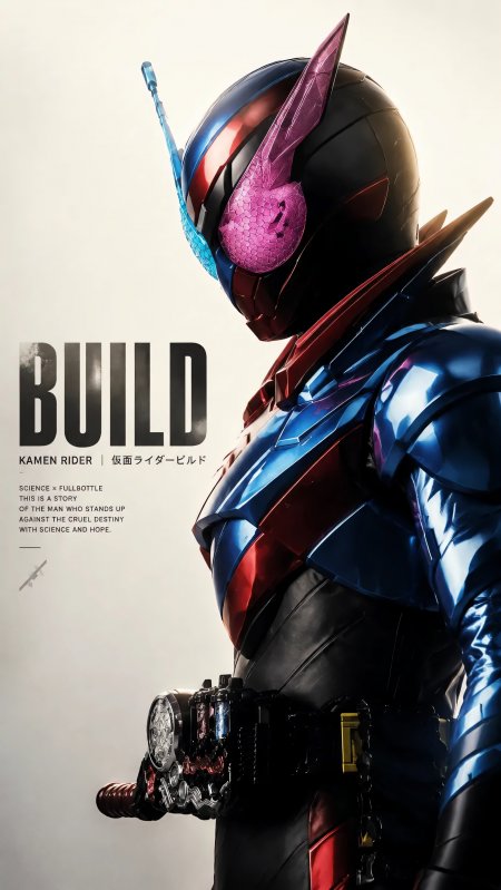 假面骑士Build兔子坦克形态侧身动漫手机壁纸