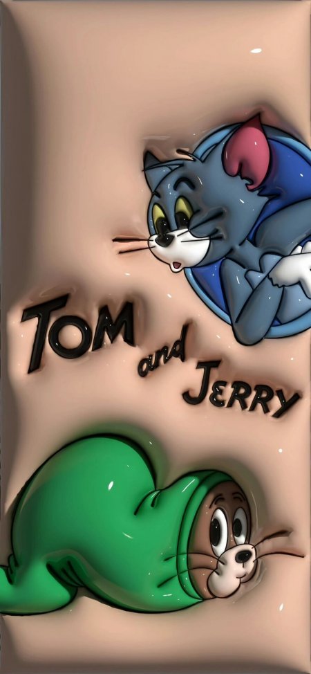 猫和老鼠汤姆杰瑞3D立体膨胀趣味动漫手机壁纸