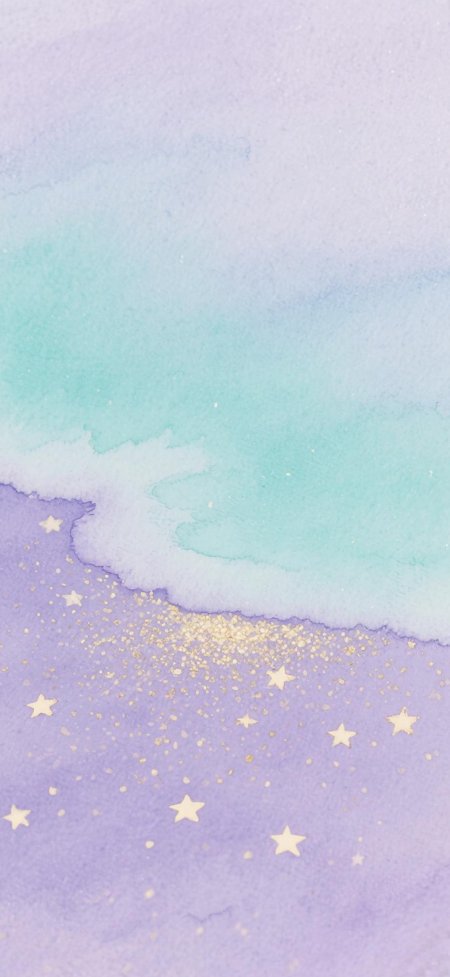 水彩星空渐变背景梦幻创意手机壁纸