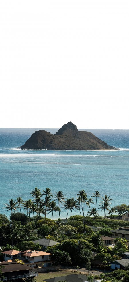 海岛椰林碧海蓝天风景手机壁纸