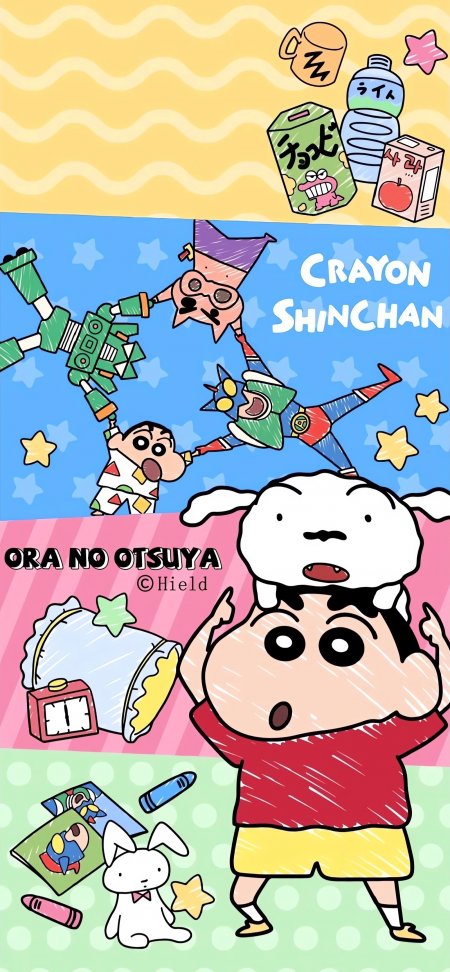 蜡笔小新多场景搞怪日常可爱动漫手机壁纸