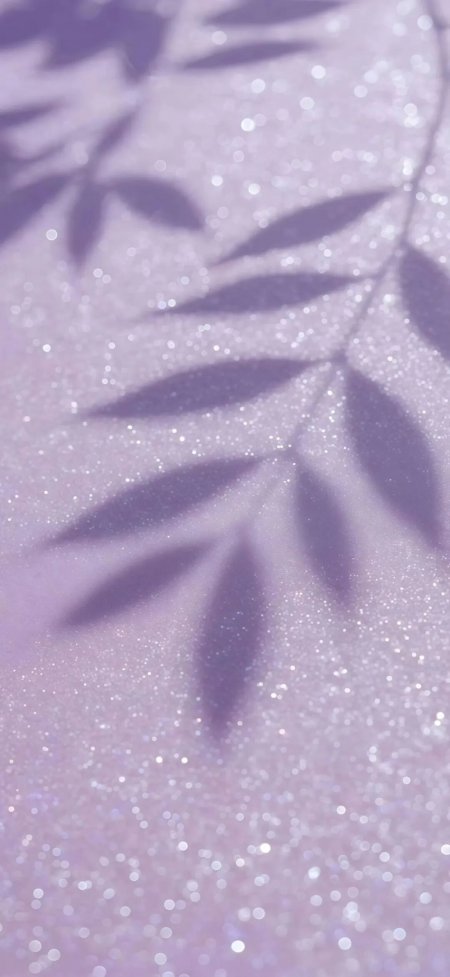 紫色闪光叶子阴影梦幻抽象手机壁纸