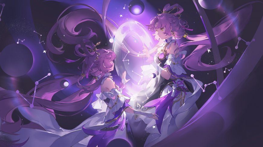 崩坏星穹铁道符玄紫发少女星空动漫电脑壁纸