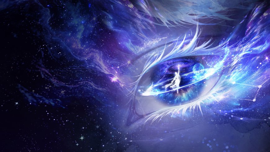 永劫无间星空之眼蓝色光效奇幻意境创意风景电脑壁纸