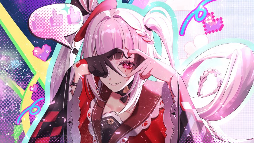 崩坏星穹铁道火花双马尾比心像素风少女游戏角色动漫电脑壁纸