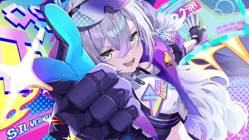 崩坏星穹铁道银狼涂鸦风格少女动漫电脑壁纸