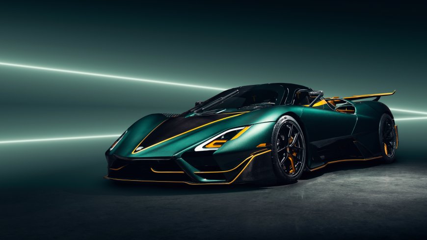 SSC Tuatara Aggressor绿金涂装赛道超跑科技汽车电脑壁纸