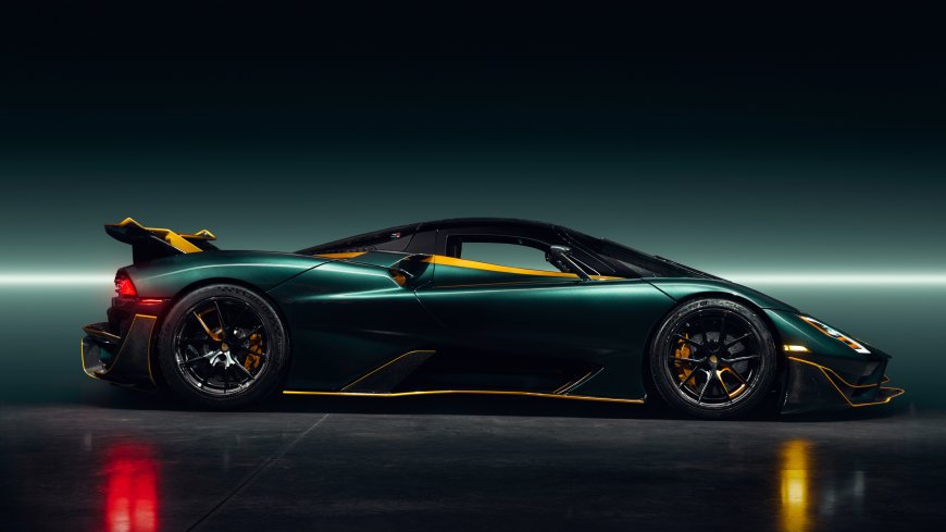 SSC Tuatara Aggressor赛道超跑绿色金边科技汽车电脑壁纸