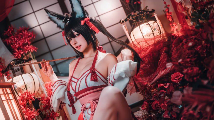 原神提纳里cosplay黑发兔耳少女唯美人物电脑壁纸