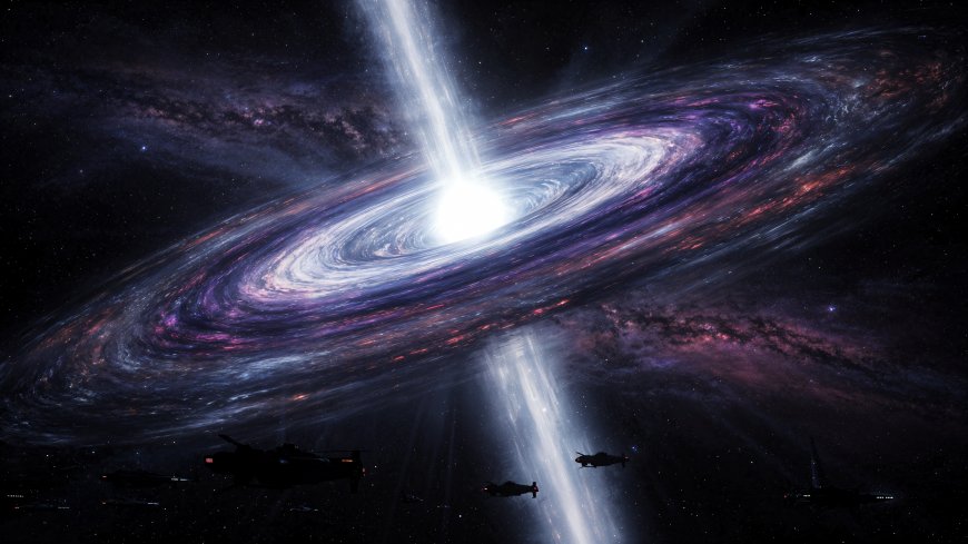 宇宙星系漩涡飞船穿越太空科幻场景创意电脑壁纸