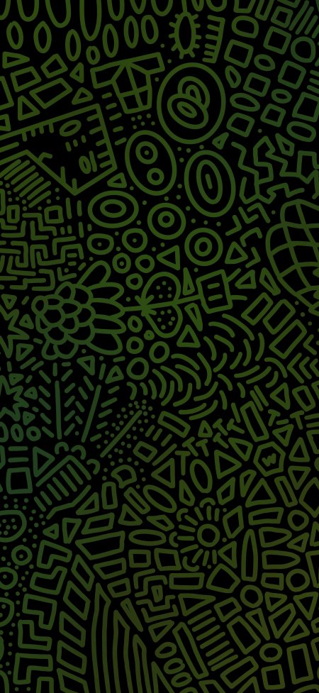 绿色几何涂鸦图案复古艺术创意手机壁纸