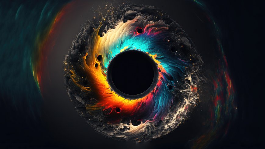 多彩漩涡状黑洞科幻宇宙风光风景电脑壁纸