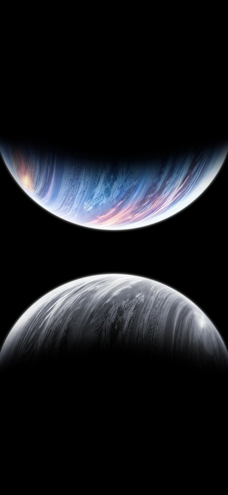 蓝紫星球悬浮太空科幻宇宙创意手机壁纸