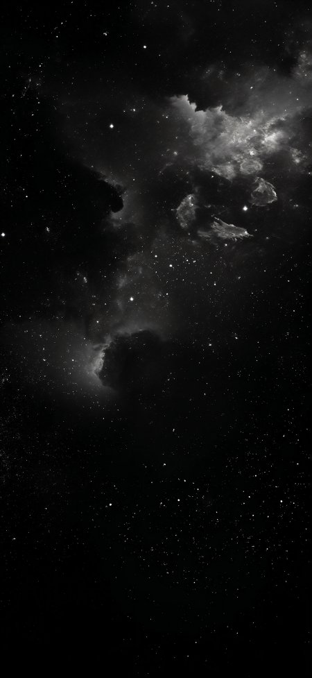 黑白星云深邃宇宙神秘星空风景手机壁纸