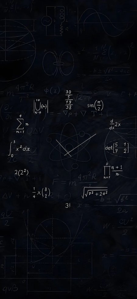 黑板上密密麻麻数学公式学霸专属创意手机壁纸