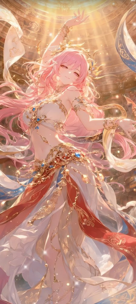 爱莉希雅粉发少女金饰华服华丽幻想风动漫手机壁纸