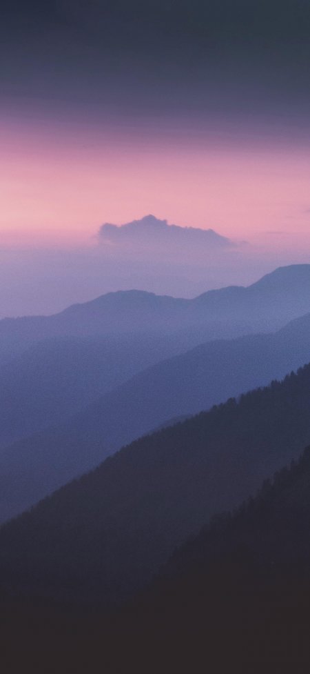 紫霞层峦叠嶂山景意境风光风景手机壁纸