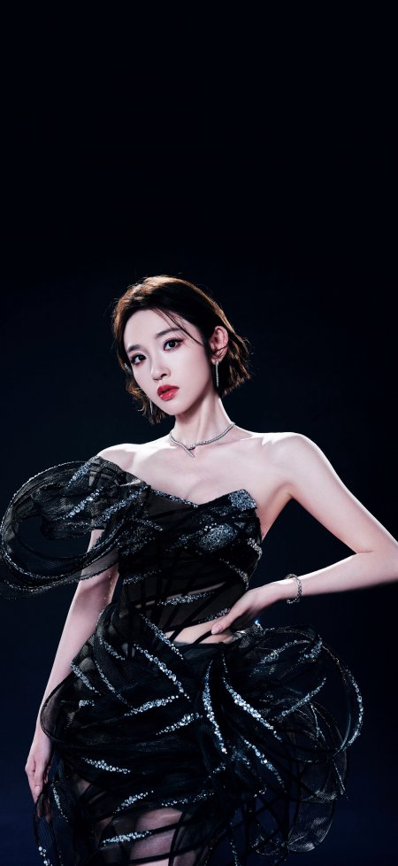 唐艺昕优雅姿态礼服人物摄影手机壁纸