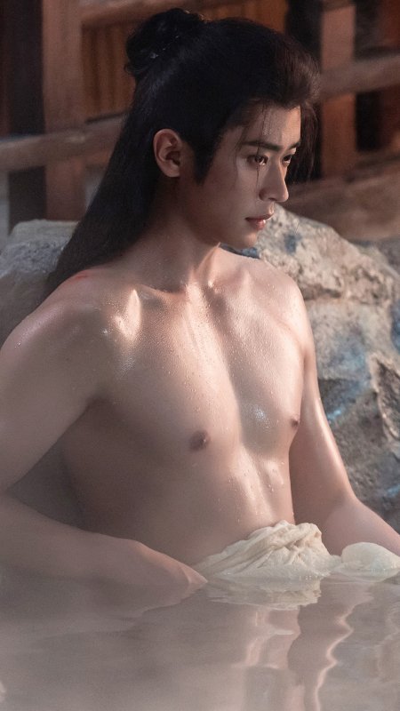 丞磊古风沐浴侧颜俊美人物摄影手机壁纸