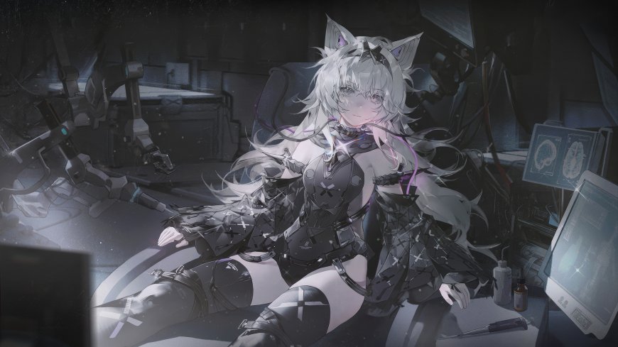 战双帕弥什21号森息猫耳机械装废墟场景游戏少女电脑壁纸