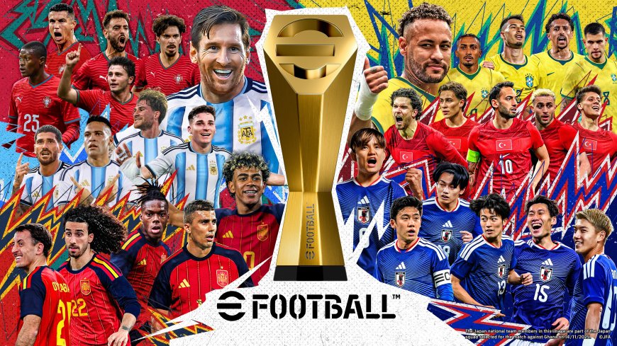 eFootball世界杯球星群像梅西内马尔足球游戏人物电脑壁纸