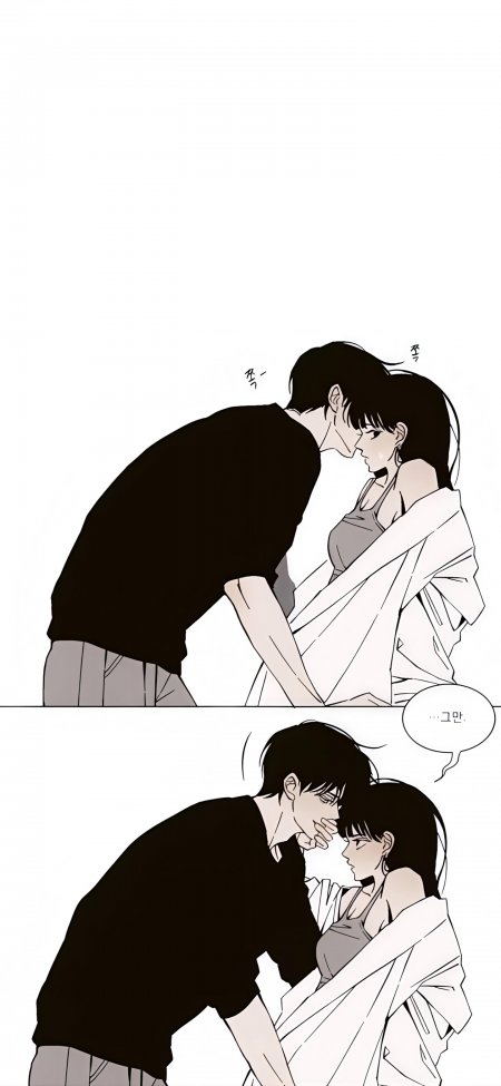 情侣亲吻黑白漫画浪漫情感文艺手机壁纸
