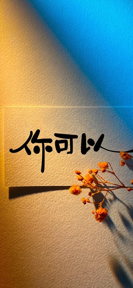 你可以励志文字搭配暖光与干花治愈系情感文艺手机壁纸